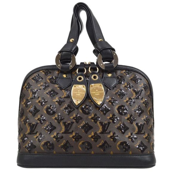 Louis Vuitton Alma Hand Bag Monogram Eclipse Black - Picture 1 of 10